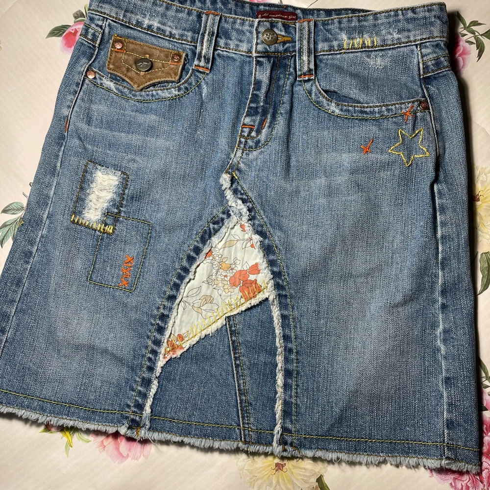 All American girl Jeans Denim Skirt, sz S